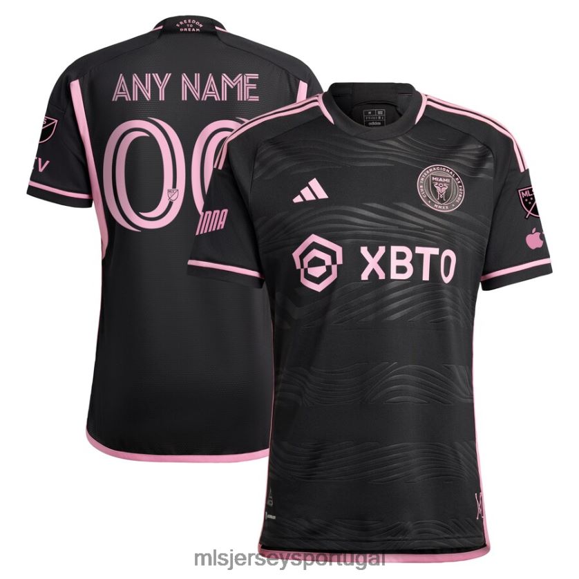camisa inter miami cf adidas black 2023 la noche authentic custom jersey homens MLS Jerseys T2BX44112